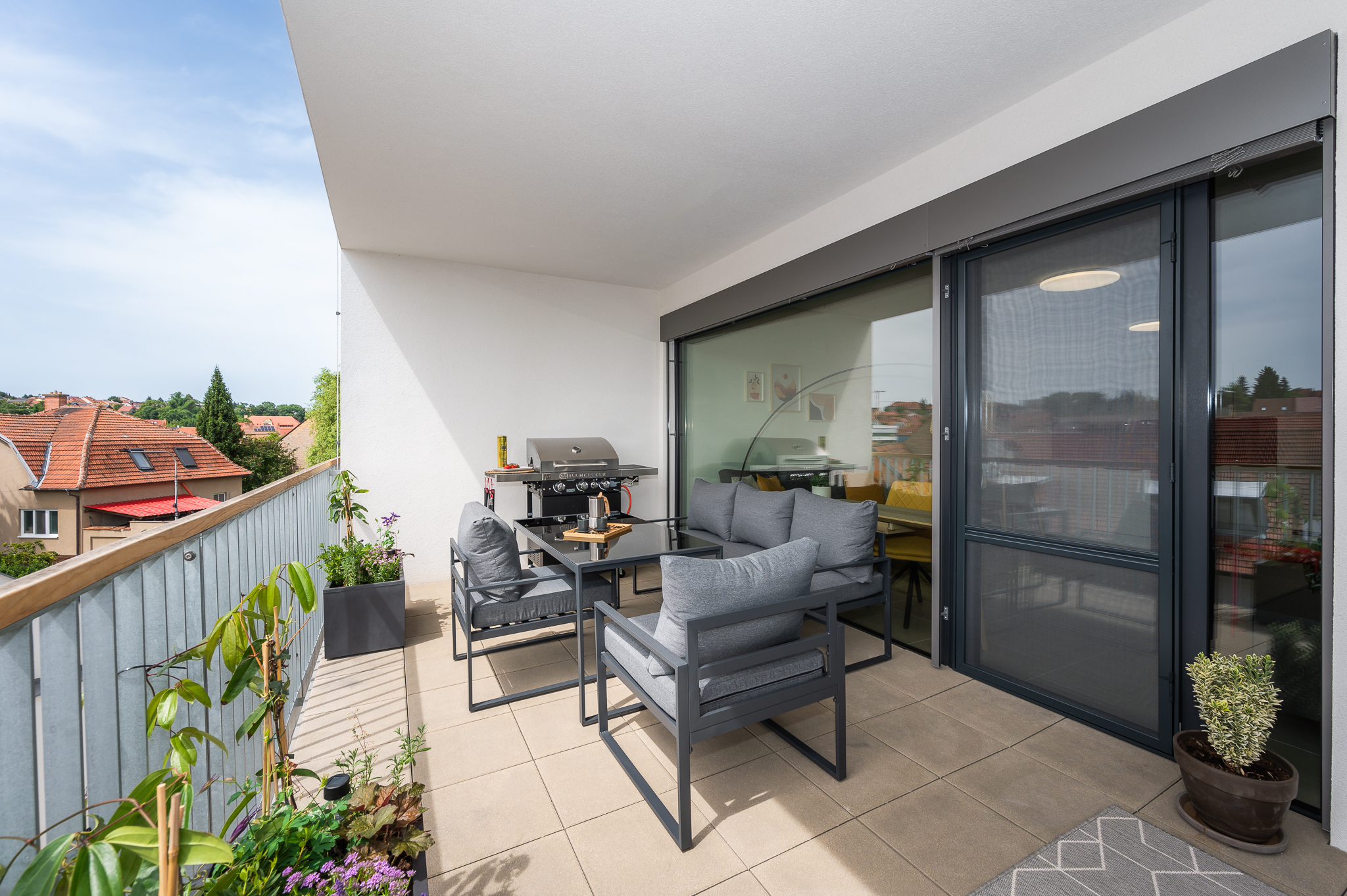 Luxusní apartmán s terasou v ubytování u Brna